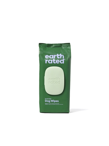 EARTH RATED DOG WIPES LAVENDEL COMPOSTEERBAAR 20.5X20.5 CM 100 ST