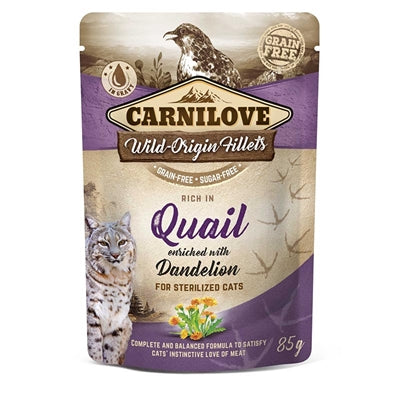 CARNILOVE POUCH QUAIL 24X85 GR