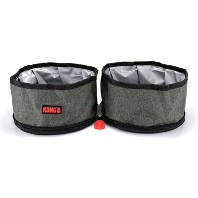 KONG OPVOUWBARE DRINKBAK / VOERBAK DUBBEL 