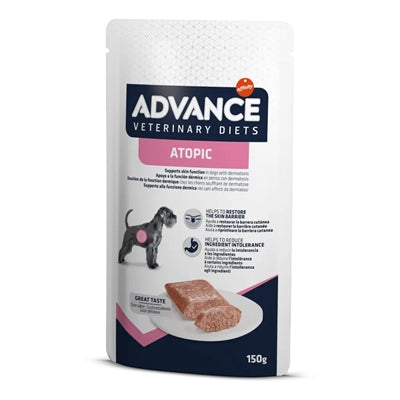 ADVANCE VETERINARY DIET DOG ATOPIC GEVOELIGE HUID 8X150 GR