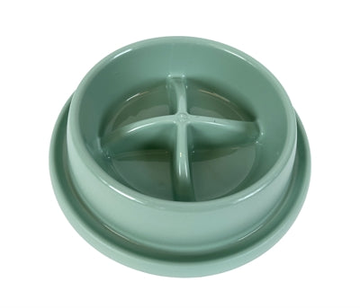 HAPPY PET MAD ABOUT PETS VOERBAK ADAGIO SLOW FEEDER SALIE GROEN 21.5X20.5X5.5 CM 500 ML
