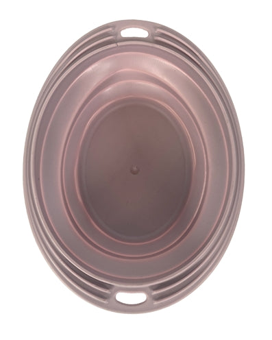 HAPPY PET MAD ABOUT PETS VOERBAK / DRINKBAK OPVOUWBAAR BLUSH ROZE 19X14.5X5.5 CM 500 ML