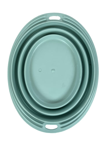 HAPPY PET MAD ABOUT PETS VOERBAK / DRINKBAK OPVOUWBAAR LICHTBLAUW 23X17X7 CM 1 LTR