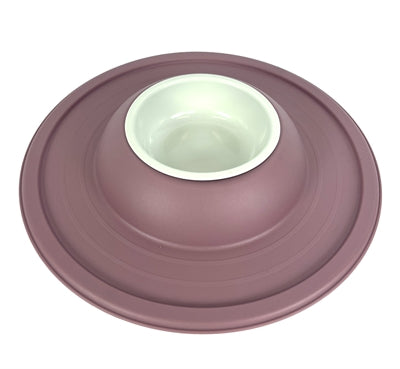 HAPPY PET MAD ABOUT PETS VOERBAK / DRINKBAK VOLCANO BLUSH ROZE 39X39X6 CM 600 ML