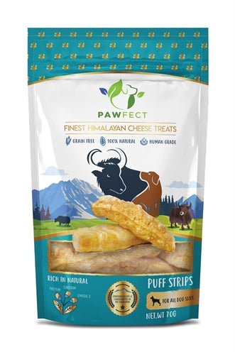 PAWFECT CHEW YAK KAAS PUFF STRIPS 70 GR