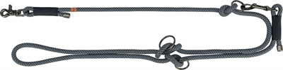TRIXIE SOFT ROPE HONDENRIEM VERSTELBAAR ZWART / GRIJS 200X1 CM