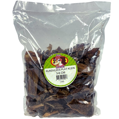 PETSNACK RUNDVLEES PLAT KLEINE STUKJES 3-6 CM-1 KG