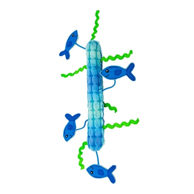 KONG KICKEROO STICKEROO MET KREUKGELUID EN CATNIP BLAUW 26X11.5X2 CM