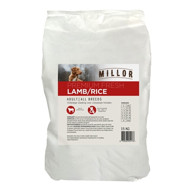 MILLOR PREMIUM EXTRUDED FRESH ADULT LAMB / RICE 15 KG