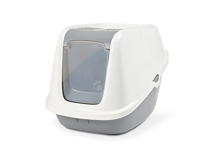 SAVIC KATTENBAK NESTOR GIANT WIT / LICHTGRIJS 75.5X56X55.5 CM