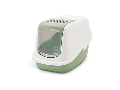 SAVIC KATTENBAK NESTOR BOTANICAL GROEN 56X39X38.5 CM