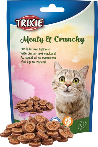 TRIXIE MEATY & CRUNCHY KIP / MAKREEL GLUTENVRIJ 50 GR