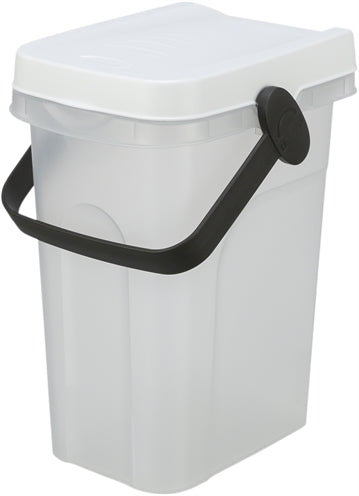 TRIXIE VOERTON LUCHTDICHT AFSLUITBAAR KUNSTSTOF TRANSPARANT WIT / WIT 7 LTR