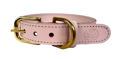 SAZZZ HALSBAND HOND BRAVEHEART CLASSIC LEER LICHTROZE 37-45X3 CM