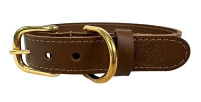 SAZZZ HALSBAND HOND BRAVEHEART CLASSIC LEER ZADEL BRUIN 42-50X3 CM