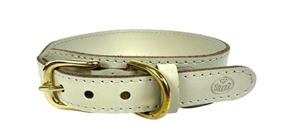 SAZZZ HALSBAND HOND PIONEER CLASSIC LEER CREME 37-45X3.5 CM