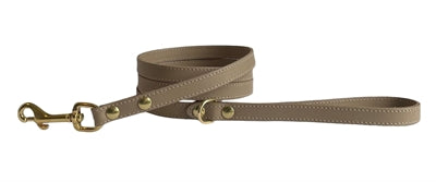 SAZZZ HONDENRIEM PASSION CLASSIC LEER TAUPE 147X1.5 CM