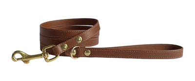 SAZZZ HONDENRIEM PASSION CLASSIC LEER ZADEL BRUIN 147X1.5 CM