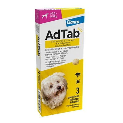 ADTAB KAUWTABLET HOND 2.5-5.5 KG 3 TBL
