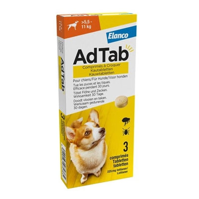 ADTAB KAUWTABLET HOND 5.5-11 KG 3 TBL