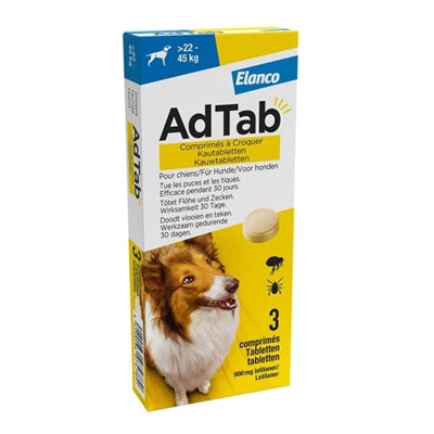 ADTAB KAUWTABLET HOND 22-45 KG 3 TBL