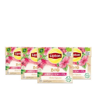 Lipton Herbal Tea Hibiscus & Melissa 4 Pack 20pcs