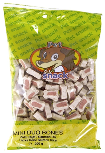 PETSNACK BOTJES DUO ZALM / RIJST 12X200 GR