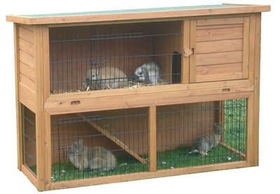 KONIJNENHOK BOUWPAKKET MET REN PLASTIC LADE 111X45X92 CM