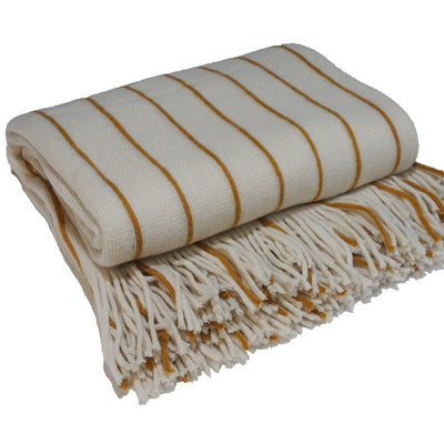 Super Soft Stripy Throw Cream 127x152cm 1 pc