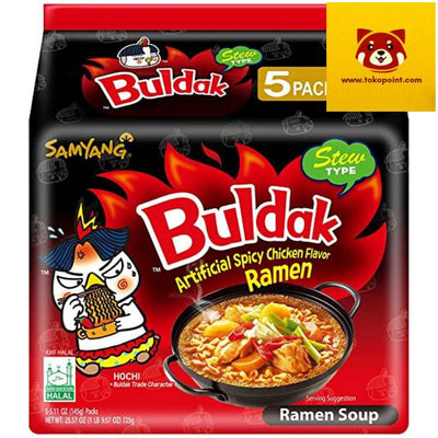 5 packs Samyang Hot chicken ramen stew type instant noodles