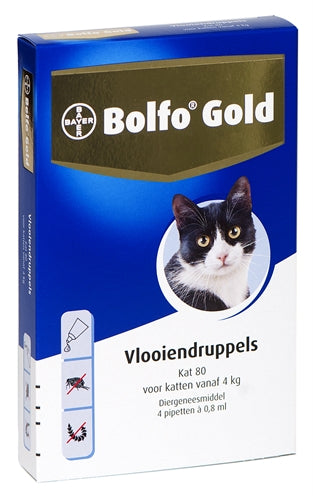 BOLFO GOLD KAT VLOOIENDRUPPELS 80 4 PIPET