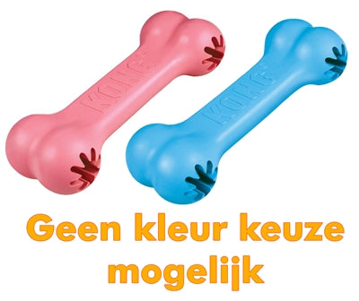 KONG PUPPY GOODIE BONE ROZE OF BLAUW ASSORTI 13X5X3 CM