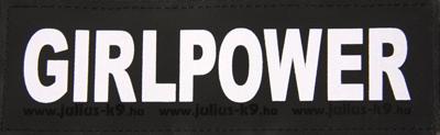 JULIUS K9 LABELS VOOR POWER-HARNAS / TUIG GIRLPOWER SMALL