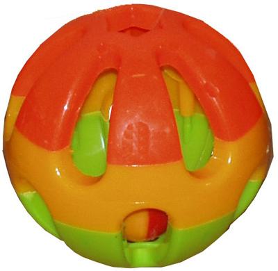 PLASTIC KNAAGDIERBAL MET BEL 7.5 CM
