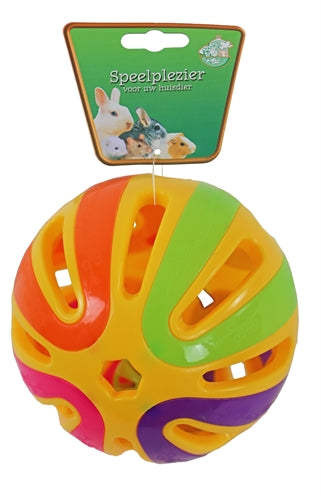 PLASTIC KNAAGDIERBAL MET BEL 12.5 CM