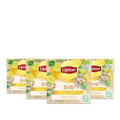 Lipton Herbal Tea Ginger & Lemon 4 Pack 20pcs