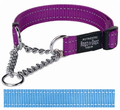 ROGZ FOR DOGS FANBELT HALFSLIP HALSBAND TURQOUISE 20 MMX34-56 CM