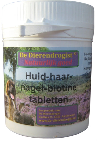 DIERENDROGIST HUID-HAAR-NAGEL-BIOTINE TABLETTEN 100 STUKS
