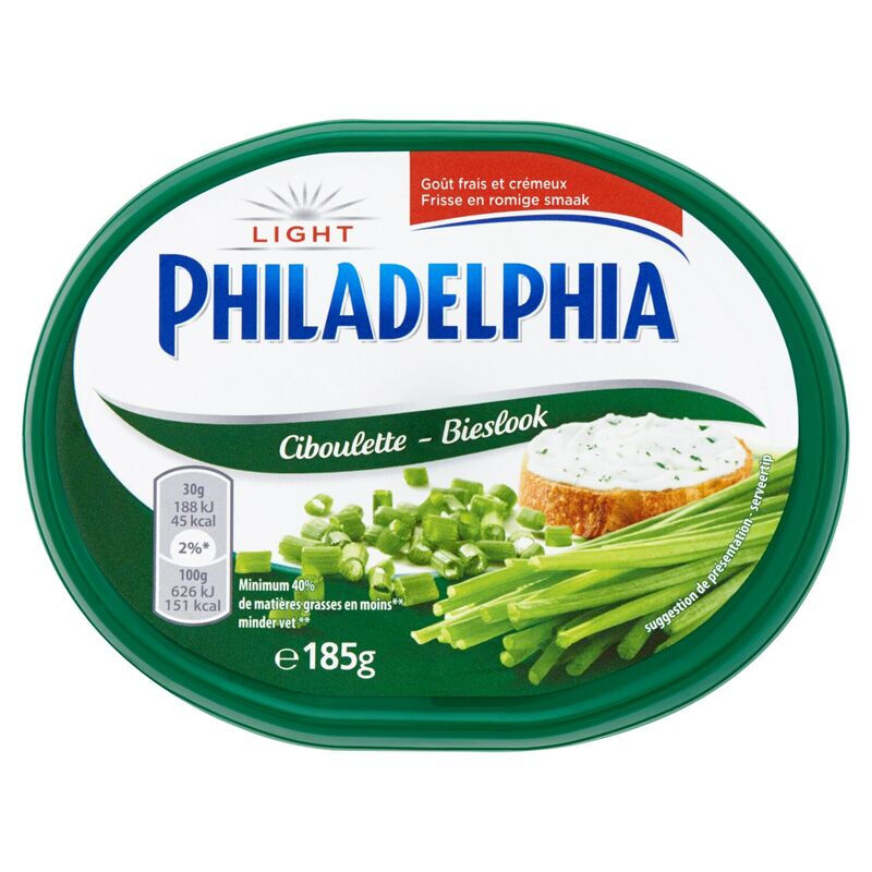 Philadelphia Cream Cheese Light Bieslook 185g