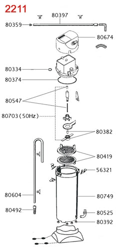 EHEIM FILTERPOT VOOR 2211 
