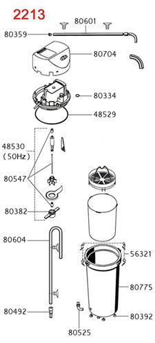 EHEIM FILTERPOT VOOR 2013/2018/2021 