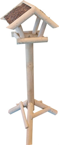 VOEDERHUIS MINI MET TENEN DAK WIT 46X46X108 CM