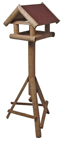 VOEDERHUIS HUISMODEL MET DAKLEER BRUIN 