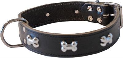 HALSBAND MET BOTJES DONKERBRUIN 30 MMX50 CM