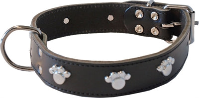 HALSBAND MET POOT DONKERBRUIN 30 MMX55 CM