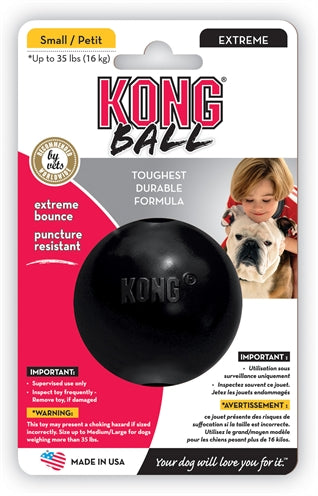 KONG EXTREME RUBBER BAL ZWART SMALL 6.5X6.5X6.5 CM