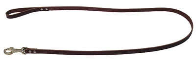 LIJN MET KARABIJNHAAK DONKERBRUIN 18 MMX160 CM