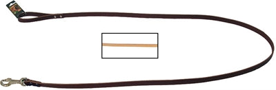 LEREN LIJN MET KARABIJNHAAK NATUREL 18 MMX200 CM