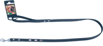 LIJN NUBUCK MET METALEN RUITEN ZWART 12 MMX100 CM