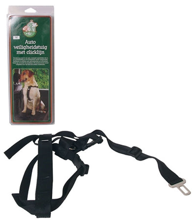 NYLON TUIG MET GORDELSLUITING ZWART 25 MMX HALS 50 CM-BUIK 70 C